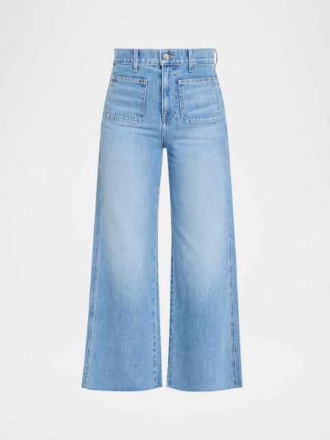 VERONICA BEARD Taylor Cropped High-Rise Wide Jeans