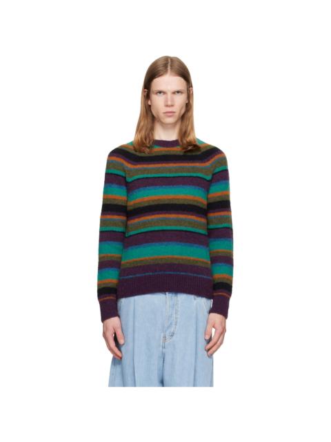 Dries Van Noten Multicolor Striped Alpaca Knit Sweater