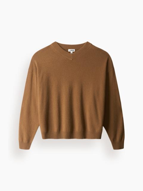 STAUD Spencer Cashmere Sweater in Cigar
