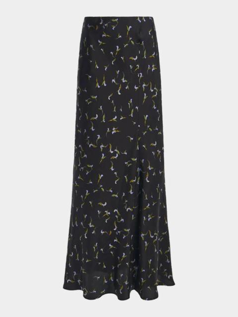 Altuzarra Casey Abstract-Print Silk Midi Skirt