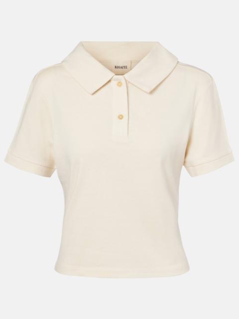 KHAITE Jasna silk polo shirt