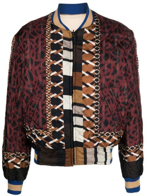 Pierre-Louis Mascia patchwork-design bomber jacket