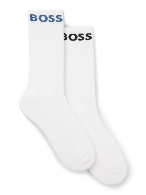 BOSS TWO-PACK OF REGULAR-LENGTH SOCKS IN STRETCH FABRIC