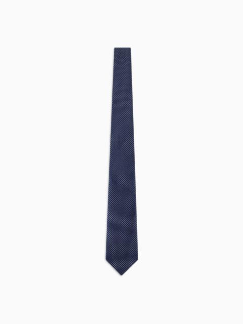 GIORGIO ARMANI Silk and cotton jacquard tie