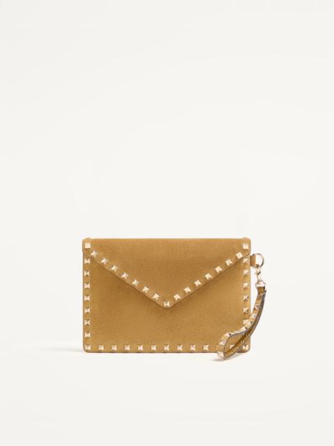 Valentino ROCKSTUD SUEDE CLUTCH BAG