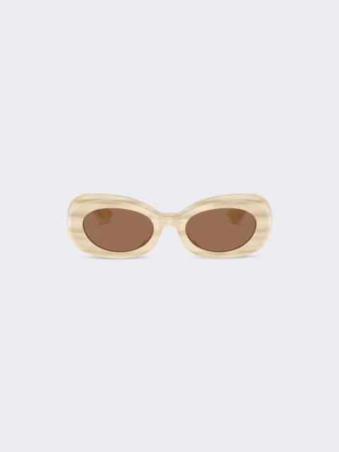 KHAITE X Oliver Peoples 1992c Sunglasses Beige Silk