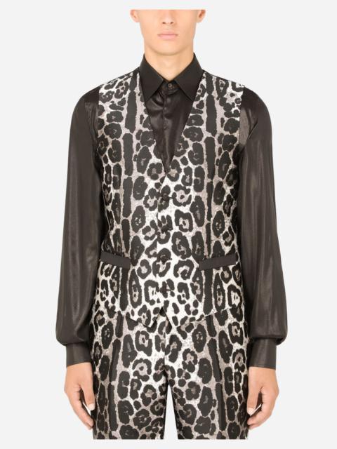 Dolce & Gabbana Leopard-print jacquard vest