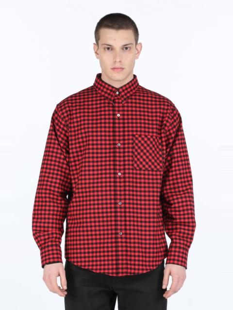 【MODERNIF】Brick check shirt Boxy Fit Bleached Check Shirt | boohoo