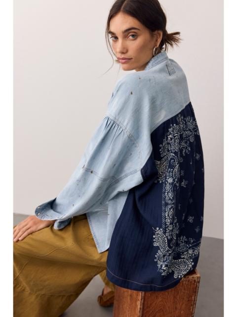 FREE PEOPLE Reverie Patchwork Shirt