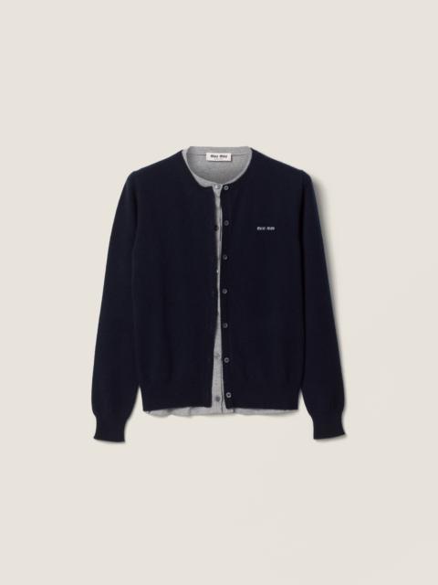 Miu Miu Cashmere and jersey cardigan