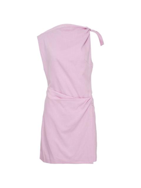 MSGM tie detail cut-out mini dress
