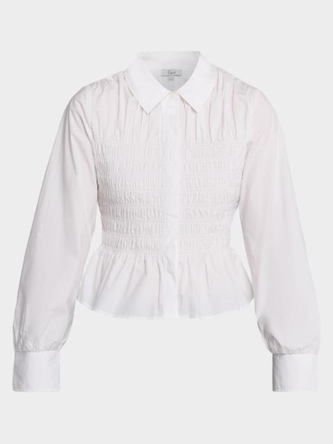 Rails Bradshaw Smocked Button-Front Shirt