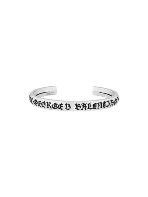 BALENCIAGA Men's Melrose Cuff in Antique Silver