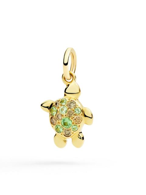 DoDo YELLOW GOLD TURTLE CHARM, TSAVORITES & DIAMONDS