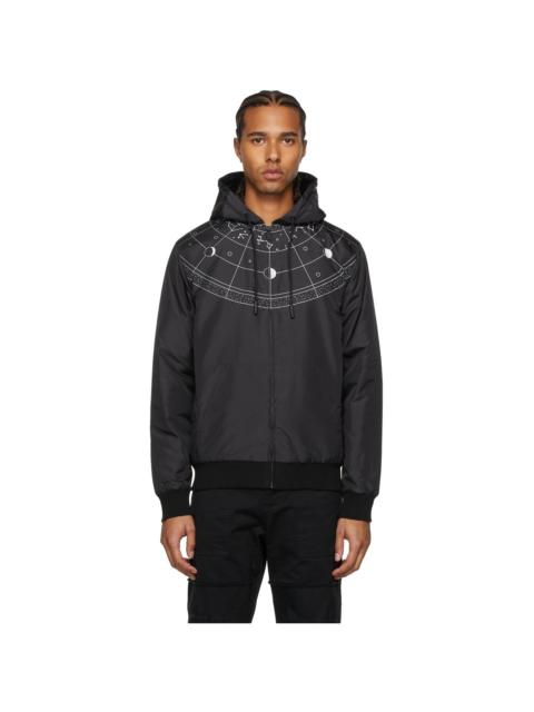 Marcelo Burlon County Of Milan Black Semi Circle Hooded Jacket