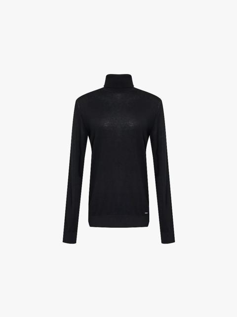 Yishai turtleneck silk-blend jumper