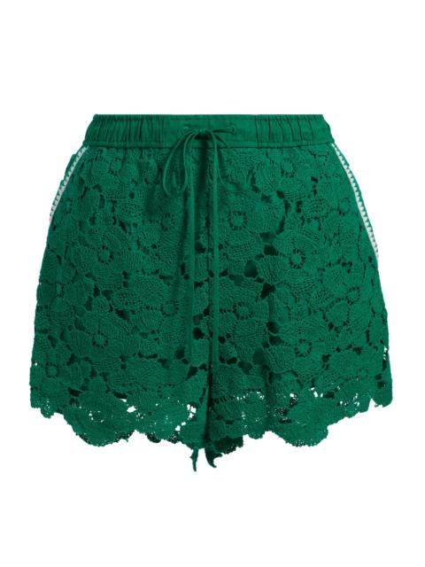 SIMKHAI Women's Holly Lace Drawstring Shorts - Kelly Green