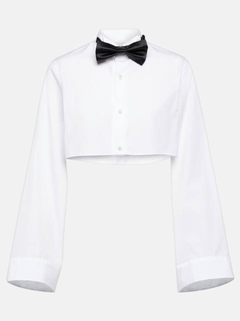 Noir Kei Ninomiya Cropped cotton shirt