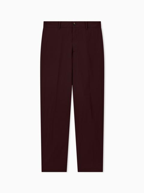 EMPORIO ARMANI TROUSERS WITH REGULAR FIT FLAT FRONT AND BELT LOOPS