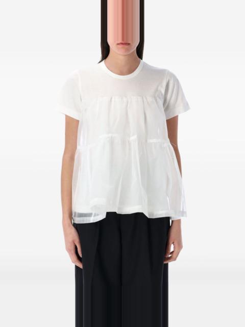 Comme des Garçons GIRL tulle-panels T-shirt
