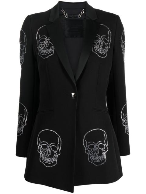 PHILIPP PLEIN skull-embellished single-breasted coat