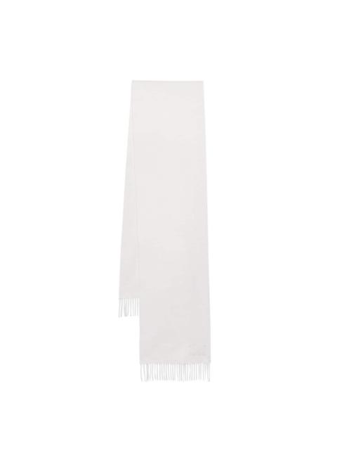 embroidered-logo cashmere scarf