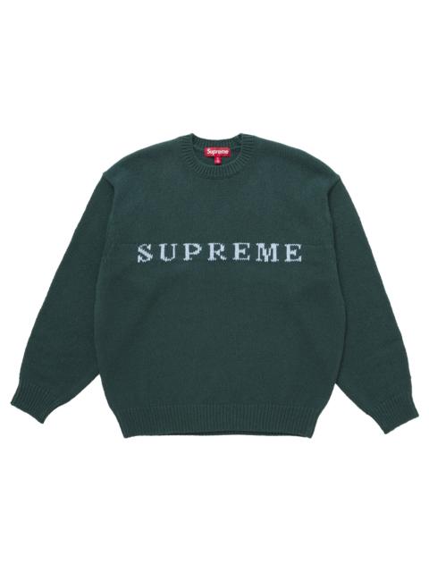 Supreme Contrast Logo Sweater (FW25) Pine