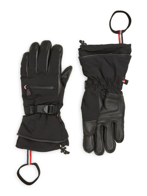 Moncler Grenoble Leather Trim Ski Gloves