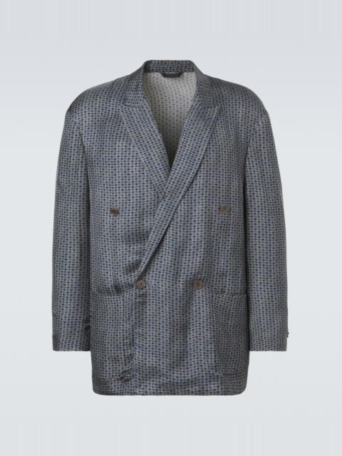 GIORGIO ARMANI Printed double-breasted blazer
