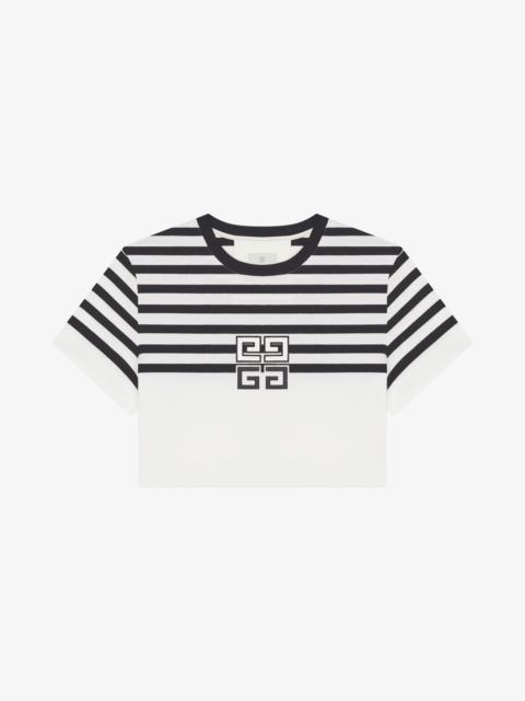 Givenchy 4G CROPPED T-SHIRT IN COTTON WITH STRIPES