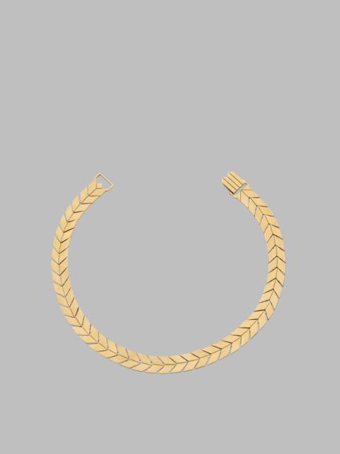 BEVZA Bevza Flat Spikelet Choker - Gold