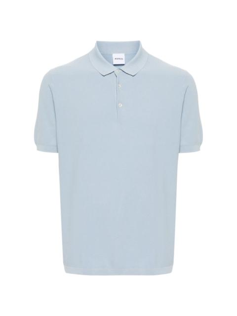 knitted cotton polo shirt