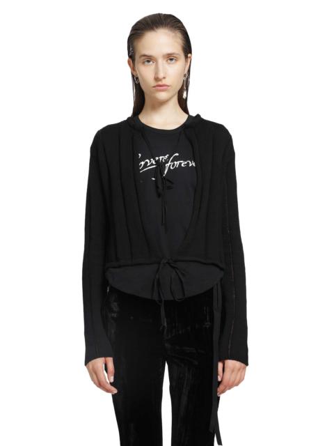 Ann Demeulemeester Jacklin Brushed Rib Cropped Cardigan