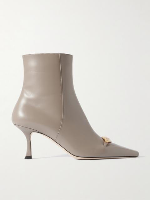 JIMMY CHOO Ryker 70 Embellished Leather Ankle Boots
