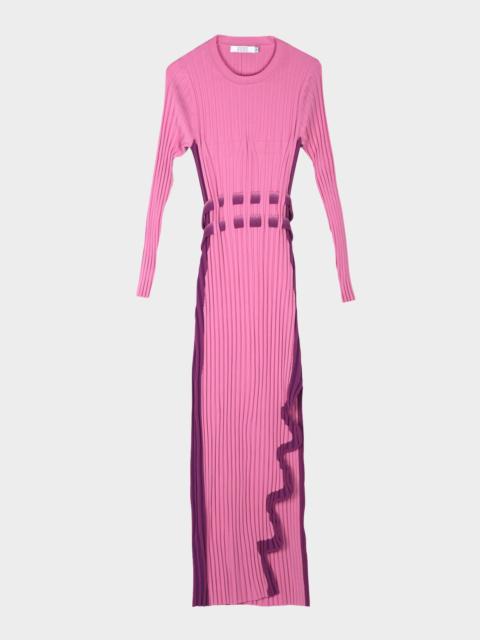 PH5 Aster Pleated Midi Dress with Wavy Slit