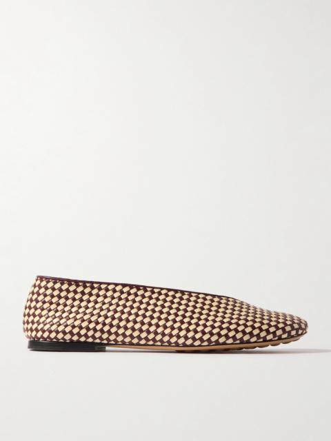 Bottega Veneta Two-tone Intrecciato Leather Ballet Flats