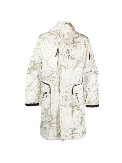 A-COLD-WALL* Overset marble-print parka coat