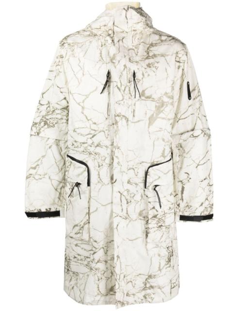 A-COLD-WALL* Overset marble-print parka coat