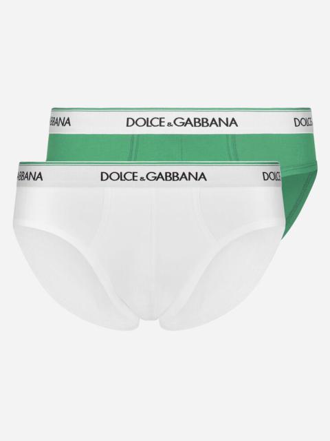 Dolce & Gabbana Two-pack mid-length cotton jersey briefs