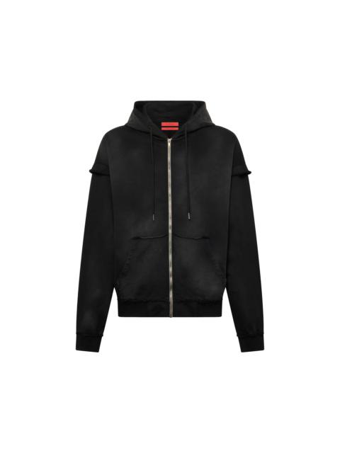 KUSIKOHC Kusikohc Black Distressed Hoodie