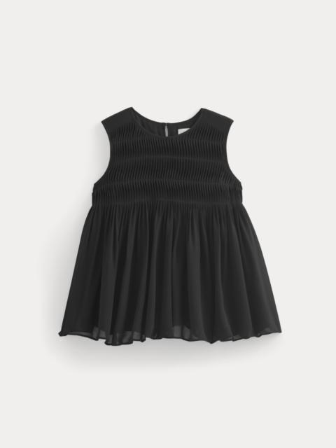 EVERLANE TWISTED PLEAT TANK IN SILK GEORGETTE