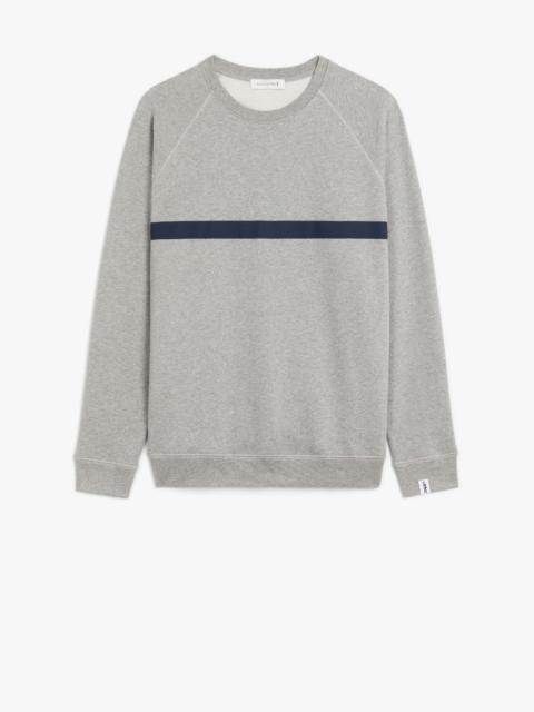 Mackintosh GREY X NAVY COTTON CREW NECK SWEATSHIRT | GJM-207