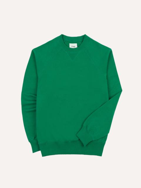 Drake's Green Cotton Cashmere Sweatshirt