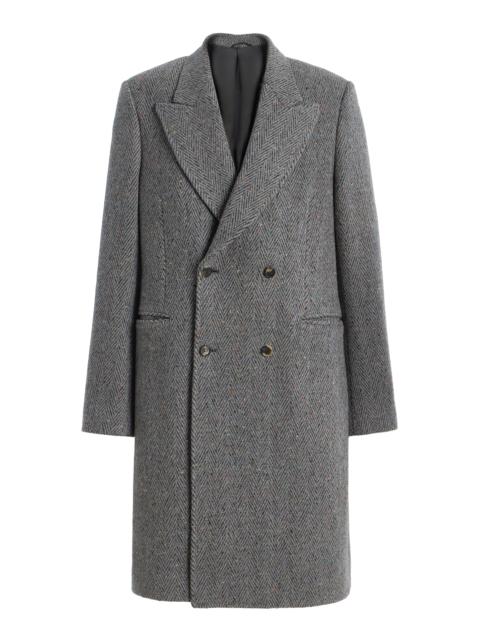 GABRIELA HEARST Mcaffrey Coat in Charcoal Multi Cashmere Wool Herringbone