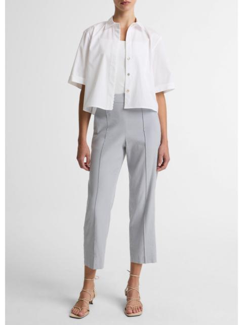 Vince Grace Mid-Rise Linen-Blend Pull-On Pant
