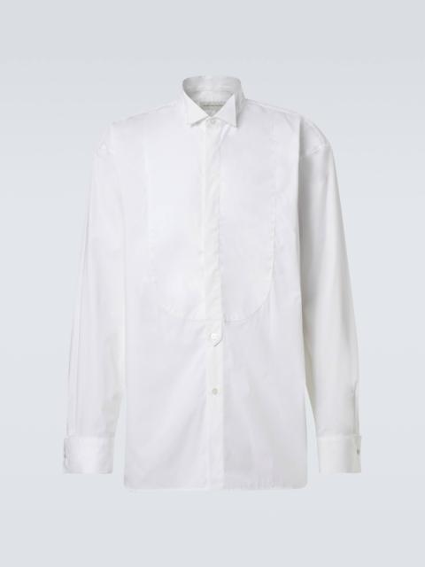 Dries Van Noten Oversized cotton poplin tuxedo shirt