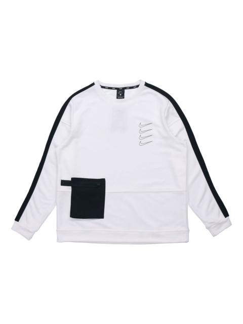Nike Nike Dri-Fit Men'S Fleece Training Top 'White/Black' DB4210-100