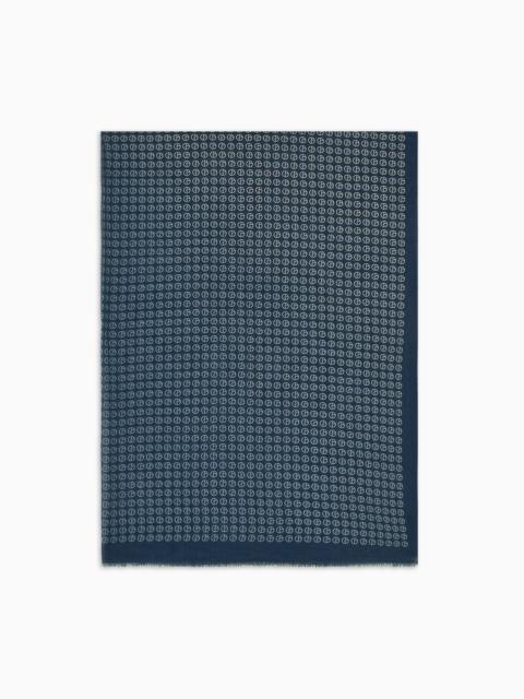 GIORGIO ARMANI PRINTED CASHMERE AND MODAL STOLE