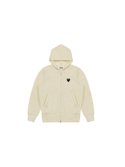 (WMNS) COMME des GARCONS PLAY Zip Hoodie Big Black Heart 'Beige' AZ-T253-051-3