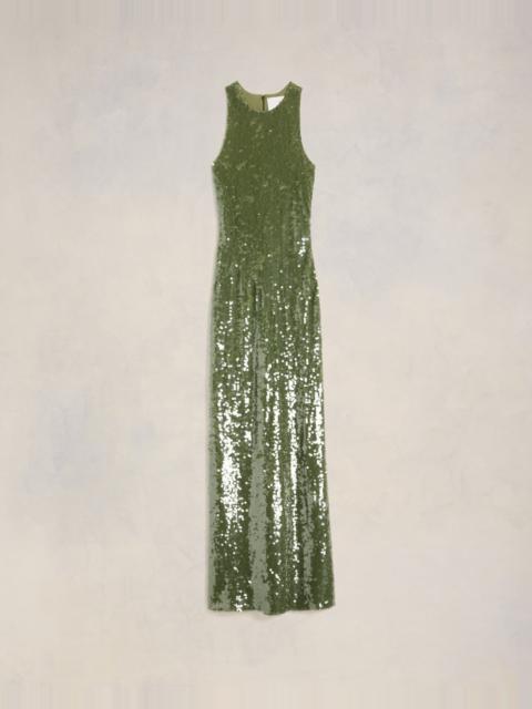 AMI Paris EMBROIDERED LONG DRESS